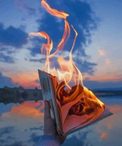 Flame In Book Artwork paint by numbers