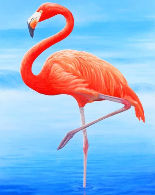 Flamingo animal painting by numbers