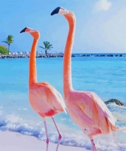 Flamingos In Aruba paint by numbers