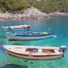Floating Boats Greece paint by numbers