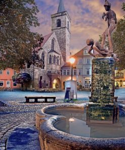 Fountain In Erfurt Germany paint by numbers