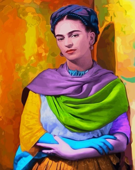 19 Van-Go Paint-By-Number Kit Self Portrait by Frida Kahlo 