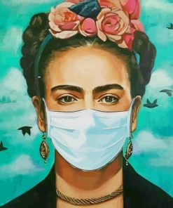 Frida Kahlo With Mask paint by number
