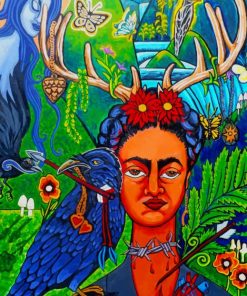 Frida Khalu Psychedilic Drawing paint by numbers