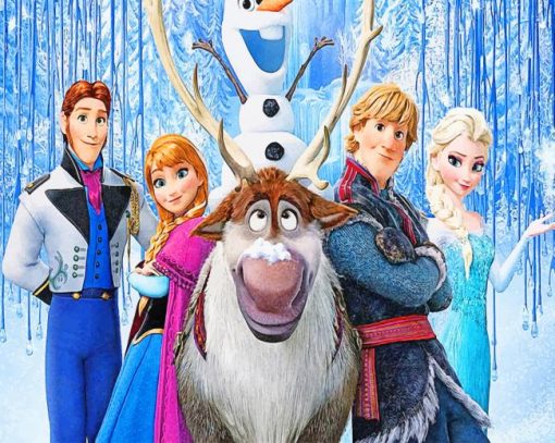 Frozen Movie Characters paint by numbers
