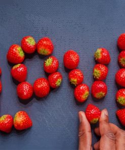 In love with strawberries painting by numbers