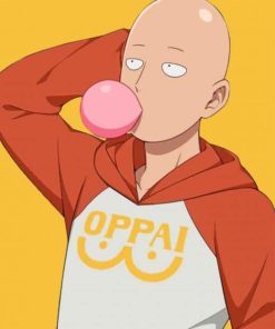Funny Saitama paint by numbers