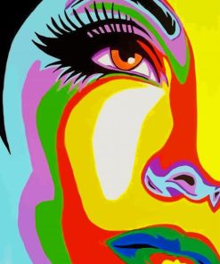 Girl Face Pop Art paint by numbers
