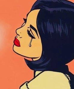 Sad Girl Pop Art paint by numbers