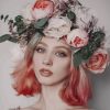 Girl With Flowers Crown paint by number