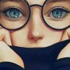Girl With Glasses paint by numbers