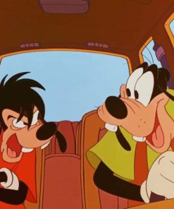 Max And Goofy In The Car paint by numbers