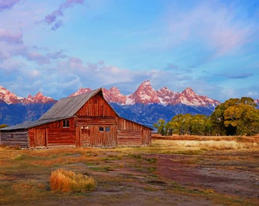 Grand Teton National Park Wyoming paint by numbers