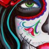 Green Eyes Day of The Dead paint by numbers