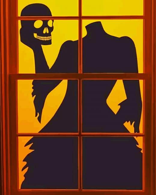 Halloween Window Decorations paint by numbers