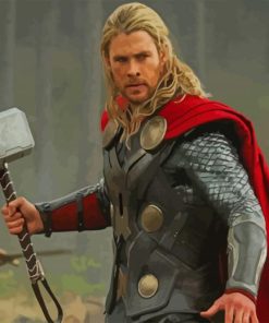 Hammer of Thor Marvel paint by numbers
