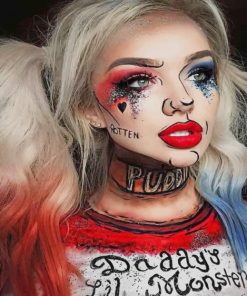 Harley Halloween Makeup paint by numbers