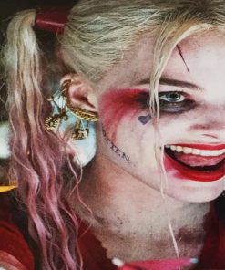 Harley Quinn crazy Face paint by numbers
