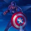 Hero Captain America paint by number