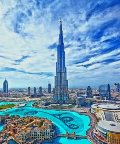 High Resolution Burj Khalifa paint by numbers