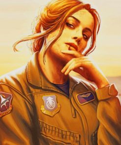 Animation captain marvel paint by numbers