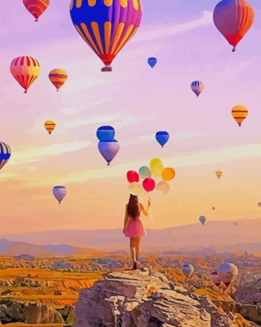 Hot Air Balloon Cappadocia paint by numbers