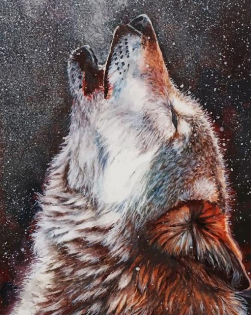 Howling Wolf paint by numbers