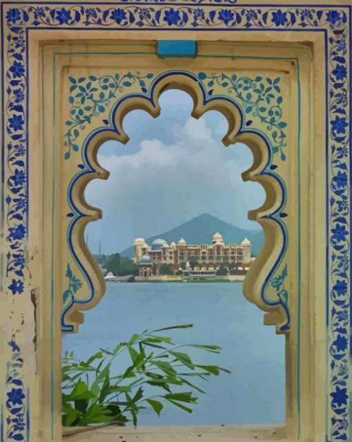 Indian Palace Window paint by numbers