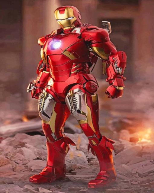 iron man paint by numbers
