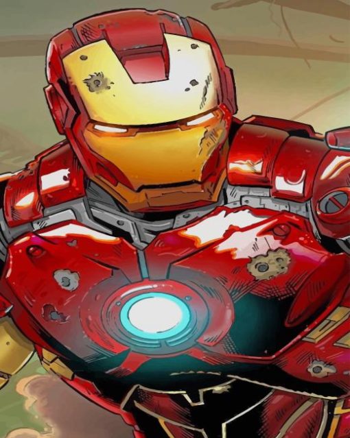 Iron Man Super Hero paint By Numbers