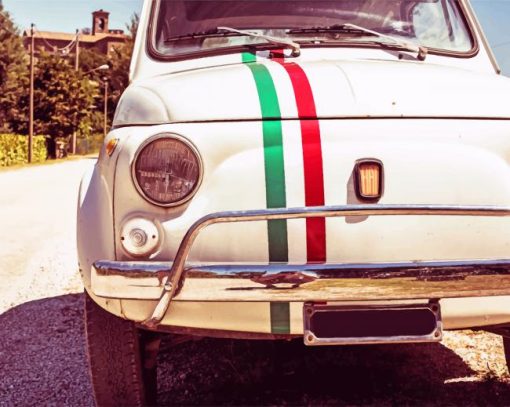 Vintage Italian Fiat paint by numbers