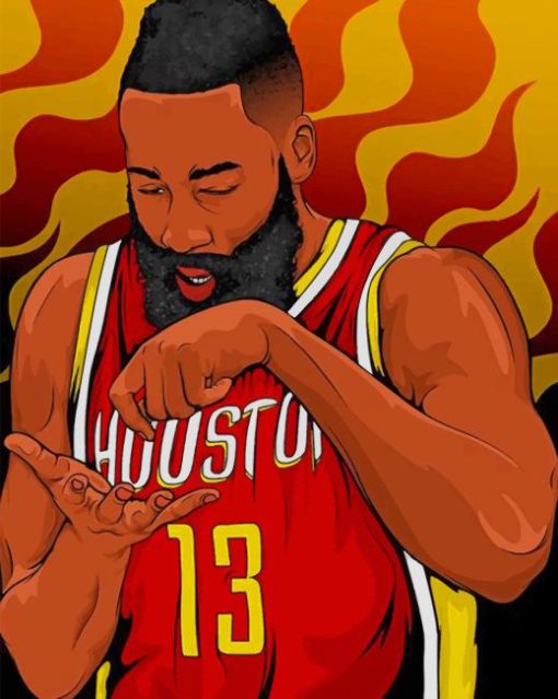 James Harden Pop Art paint by numbers