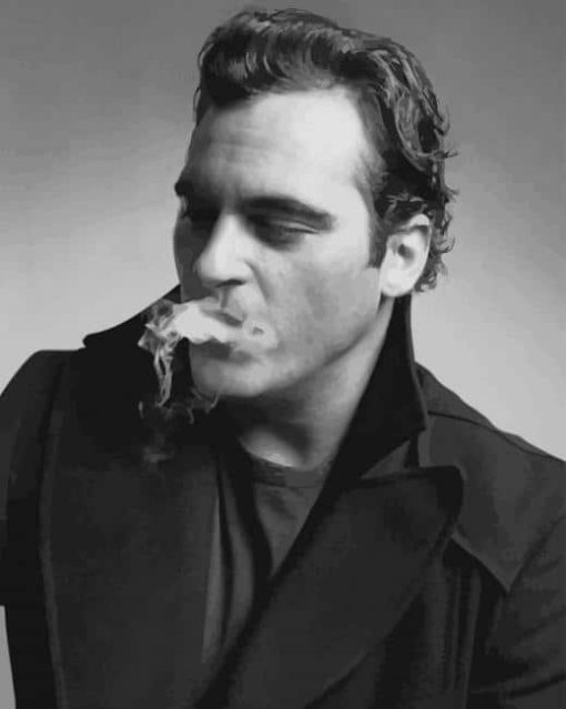 Joaquin Phoenix Black And White paint by numbers
