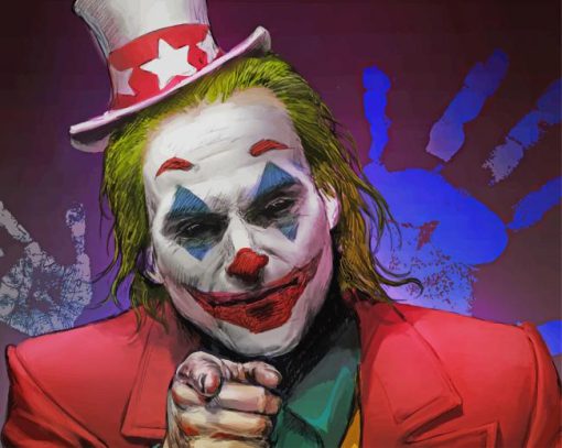 Joker Clown Face paint by number