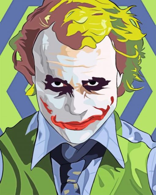 Joker's face Drawing paint by numbers
