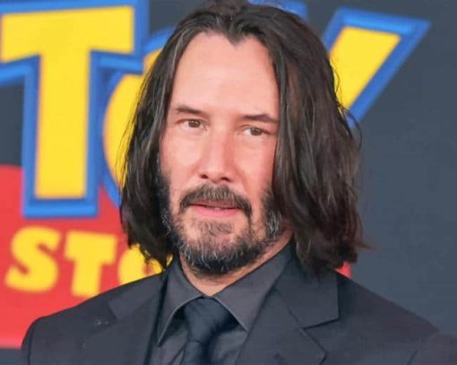 Keanu Reeves Canadian Actor paint by numbers