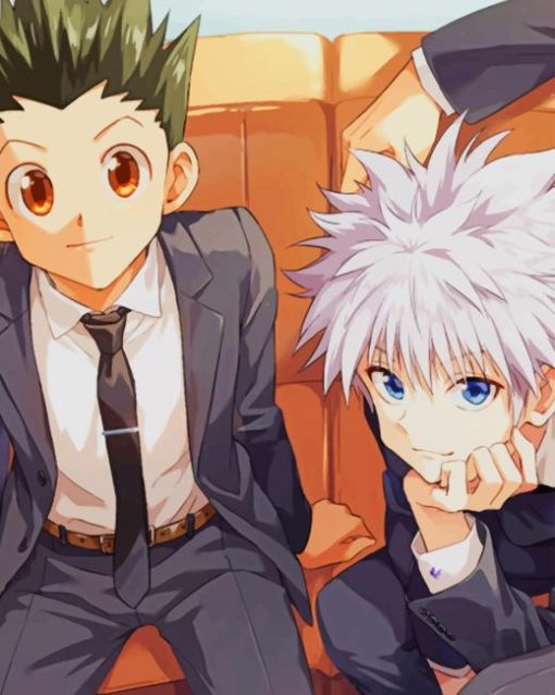 killua zoldyck and Gon Freecss paint by numbers