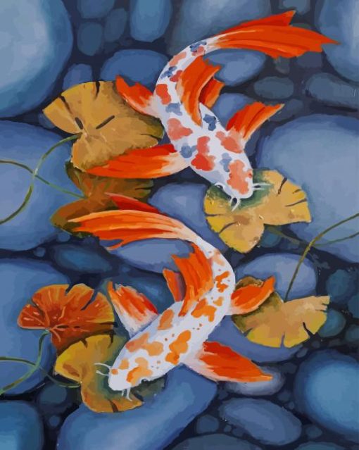 Koi Fish Art paint by numbers