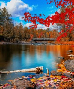 Lake's Autumn Color paint by numbers