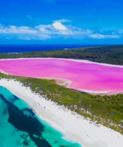 Lake Hillier Australia paint by numbers