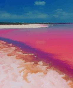 Lake Hillier Pink Beach Australia paint by numbers