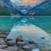 Lake in Banff National Park Canada paint by numbers