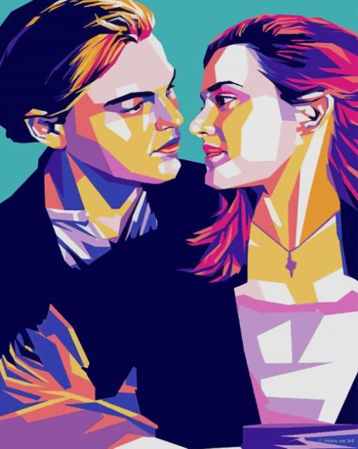 Leonardo Dicaprio and kate Winslet paint by numbers