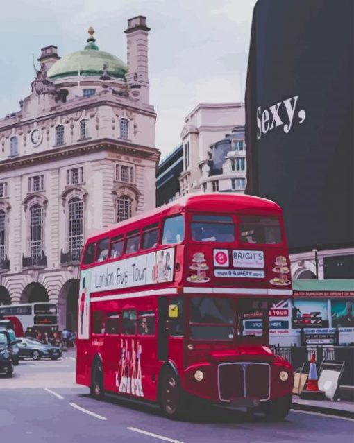 London's Classic Bus paint by numbers