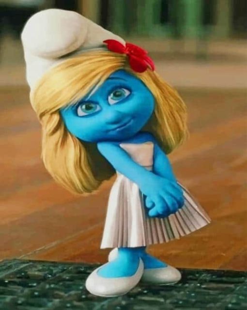 lovely Smurfette paint by numbers