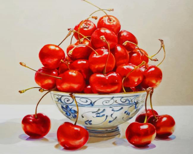 Lovely Cherries paint by number