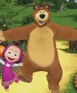 Lovely Masha and The Bear papaaint by numbers