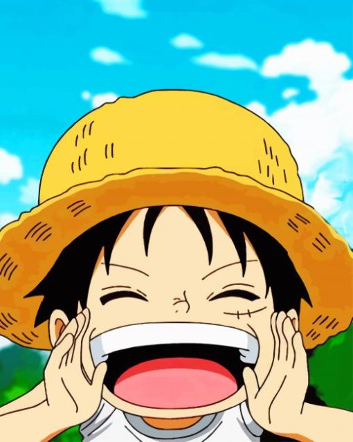 Luffy Screaming One Piece paint by numbers