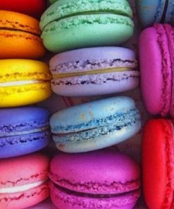 colorful cookies macaroons painting by numbers