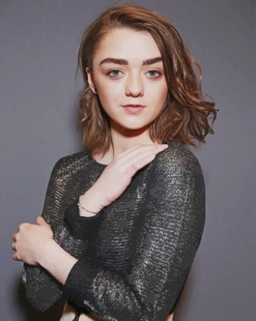 maisie williams portrait paint by numbers
